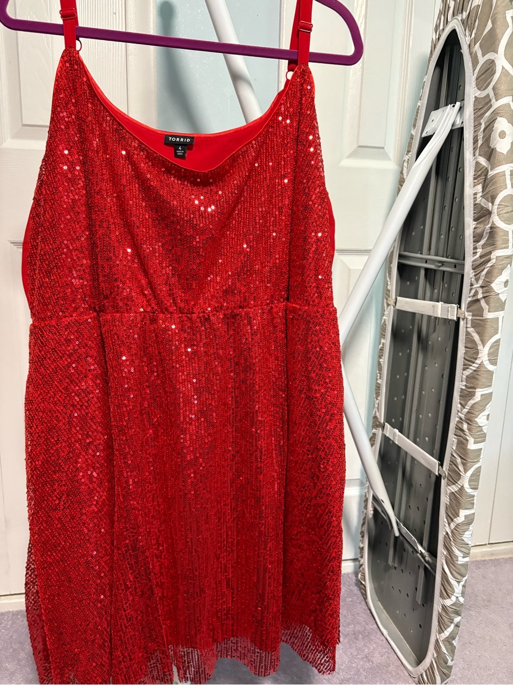 Torrid Red Sequin Spaghetti-Strap Party Dress Size 4x